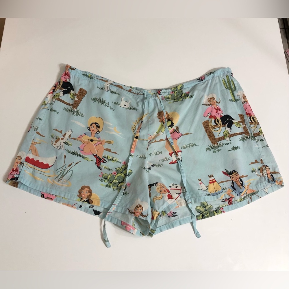 Nick And Kori - Cowgirl Printed Shorts